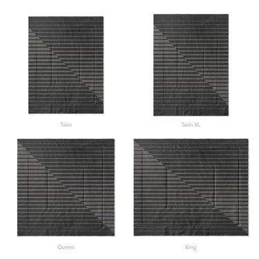 Euclid Black & Neutral Grey Mockup Comforter Sizing