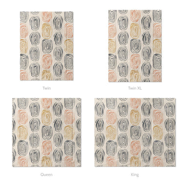 Horatio Ivory & Orange Mockup Comforter Sizing