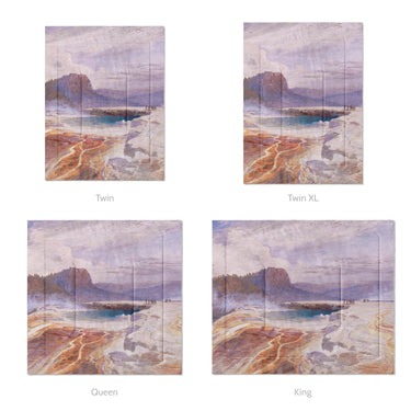 Yellowstone Great Blue Springs Mockup Comforter Sizing