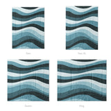 Sinuous Teal Monochrome Mockup Comforter Sizing