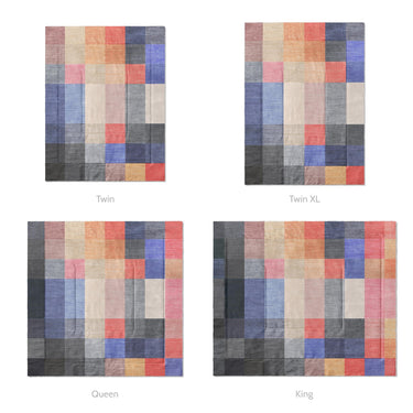 Polyphony Multicolor Midtone Mockup Comforter Sizing