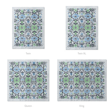 Corriana Blue & Green Mockup Comforter Sizing