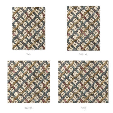 Naval Rope Multicolor Mockup Comforter Sizing