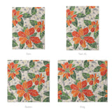 Mosaic Poinsettia Orange Mockup Comforter Sizing