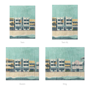 Art Deco Beach Mockup Comforter Sizing