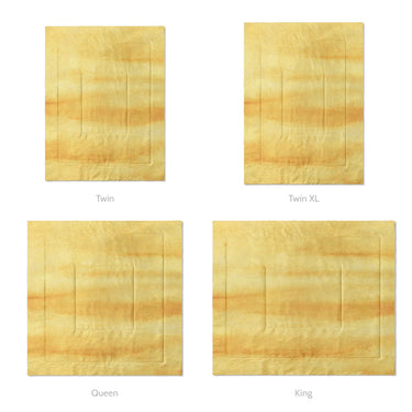 Ophelia Watercolor Yellow Balayage Mockup Comforter Sizing