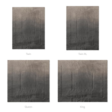 Kieran Watercolor Greige Ombre Mockup Comforter Sizing