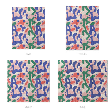 Concetta Pink Green & Purple Mockup Comforter Sizing
