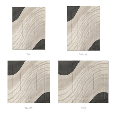 Elowin Ivory & Black Mockup Comforter Sizing