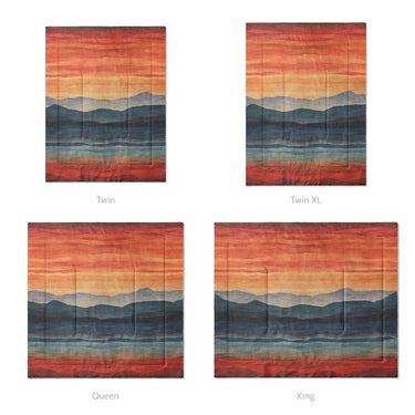 Tucson Sunset Mockup Comforter Sizing