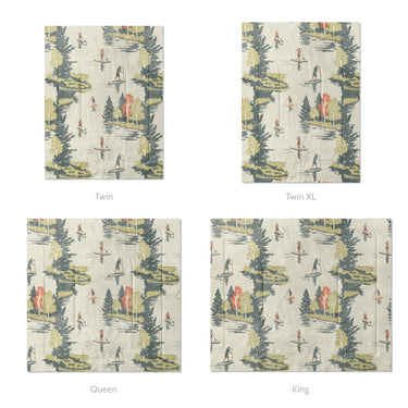 Paddleboard Party Mockup Comforter Sizing