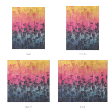 Caspian Multicolor Mockup Comforter Sizing
