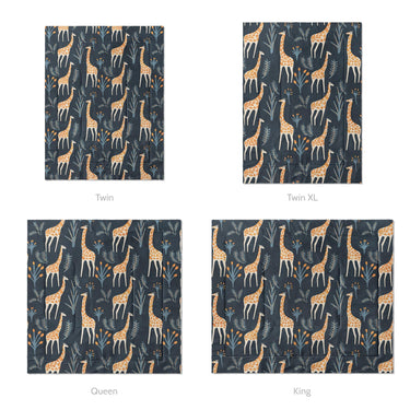 Safari Giraffes Mockup Comforter Sizing