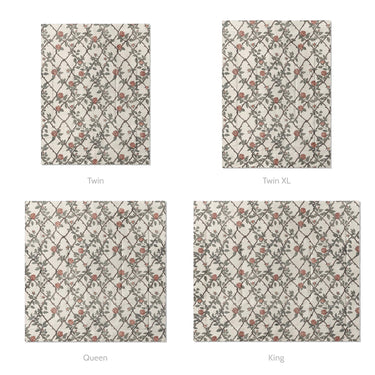 Rose Lattice Mockup Comforter Sizing