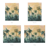 Sunset Palms Green & Orange Mockup Comforter Sizing