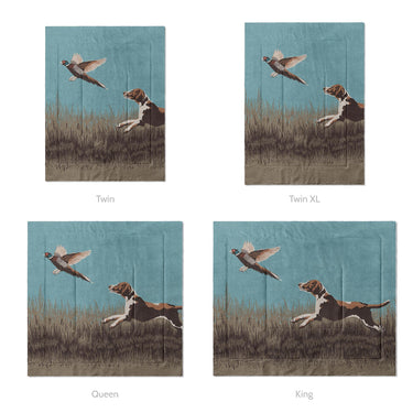 That Dog'll Hunt Blue Mockup Comforter Sizing
