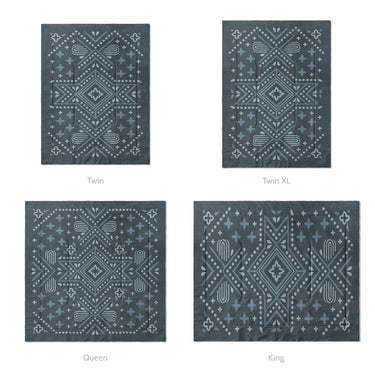 Durand Navy Blue Mockup Comforter Sizing