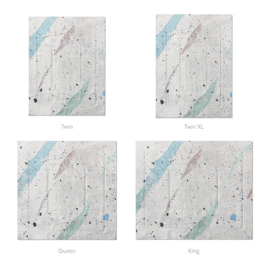 Stephanie Cool Splatter Mockup Comforter Sizing