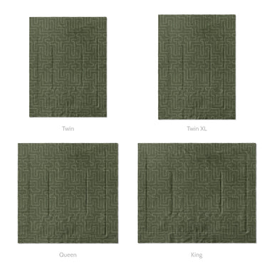 Terra Olive Green Mockup Comforter Sizing