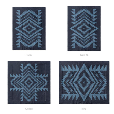 Reyno Columbia & Navy Mockup Comforter Sizing