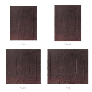 Keanu Watercolor Deep Red Ombré Mockup Comforter Sizing