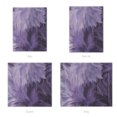 Dianthus Purple Mockup Comforter Sizing