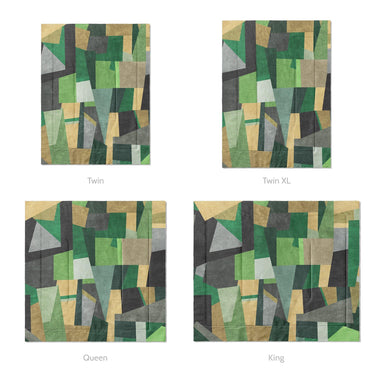 Baxter Green & Yellow Mockup Comforter Sizing