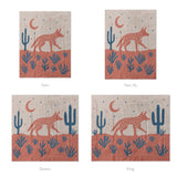 Desert Coyote Denim Blue & Terracotta Mockup Comforter Sizing