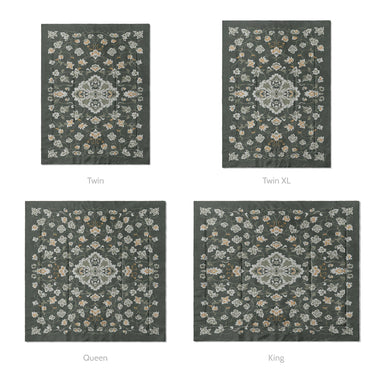 Fenwick Green & Orange Mockup Comforter Sizing