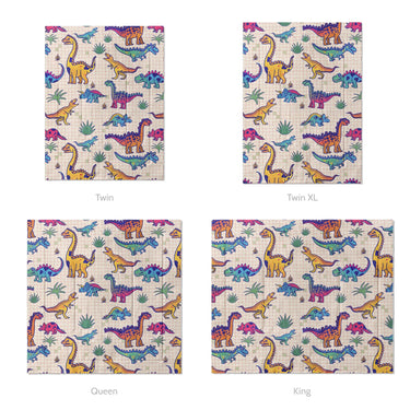 Doodle Dinos Mockup Comforter Sizing