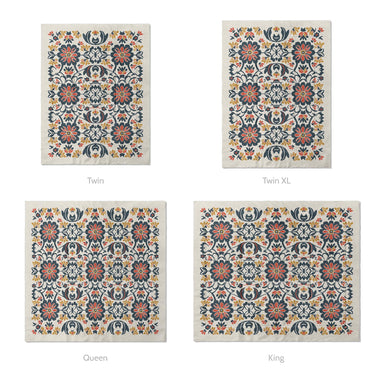 Georgiana Navy & Red Mockup Comforter Sizing