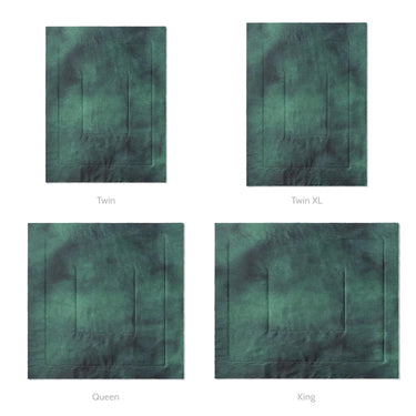 Andromeda Watercolor Teal Mockup Comforter Sizing