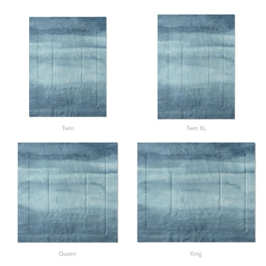Jacinda Watercolor Blue Ombre Mockup Comforter Sizing