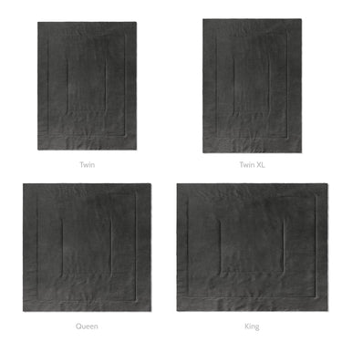 Keanu Watercolor Charcoal Ombre Mockup Comforter Sizing