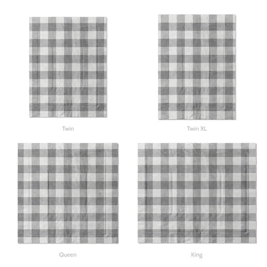 Buffalo Plaid Light Grey Mockup Comforter Sizing