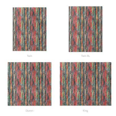 Rainbow Eucalyptus Mockup Comforter Sizing