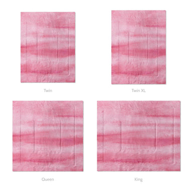 Ophelia Watercolor Pink Balayage Mockup Comforter Sizing