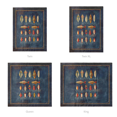 Fishing Lures Mockup Comforter Sizing