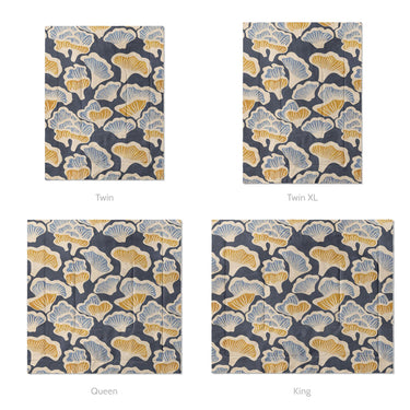 Oyster Mushrooms Mockup Comforter Sizing