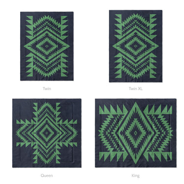 Reyno Kelly & Navy Mockup Comforter Sizing