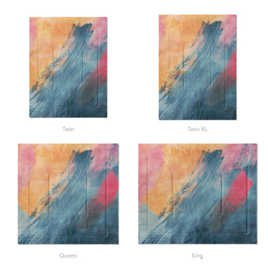 Eloise Blue & Pink Mockup Comforter Sizing