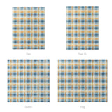 Monroe Plaid Blue & Yellow Mockup Comforter Sizing