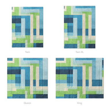 Henry Blue & Green Mockup Comforter Sizing