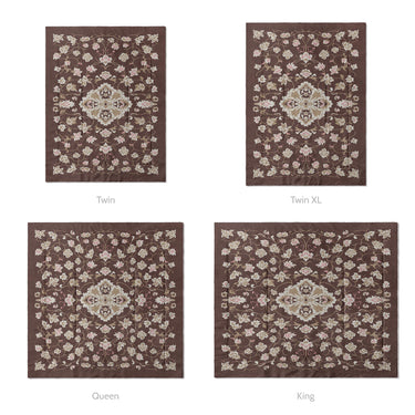 Fenwick Maroon & Gold Mockup Comforter Sizing