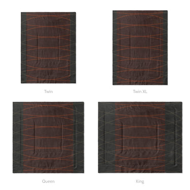 Kepler Bronze & Rust Mockup Comforter Sizing