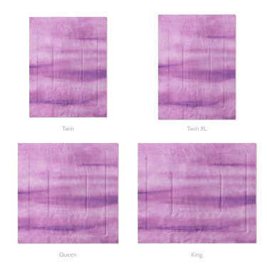 Ophelia Watercolor Violet Balayage Mockup Comforter Sizing
