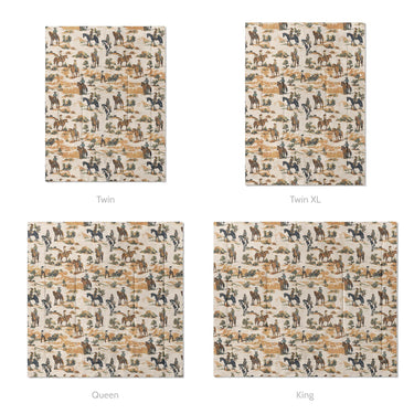 Desert Cowboys Mockup Comforter Sizing