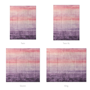 Ruidoso Pink & Purple Mockup Comforter Sizing