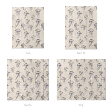 Jellyfish Bloom Mockup Comforter Sizing