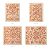 Floranna Ivory & Orange Mockup Comforter Sizing